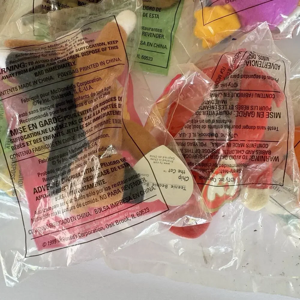 McDonalds TY Teenie Beanie Babies Happy Meal Toys (Set of‎ 11 - Sealed) 1990s